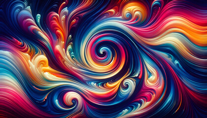 Chromatic Vortex A mesmerizing dance of liquid colors