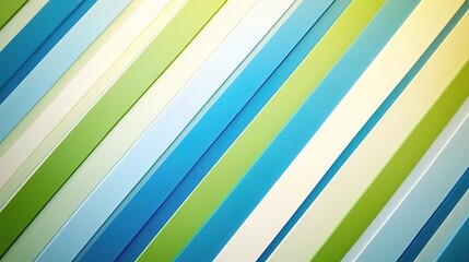 Vivid Strokes of Summer: A vibrant abstract background bursts with diagonal stripes of blue, green, and white, evoking a playful, energetic mood.