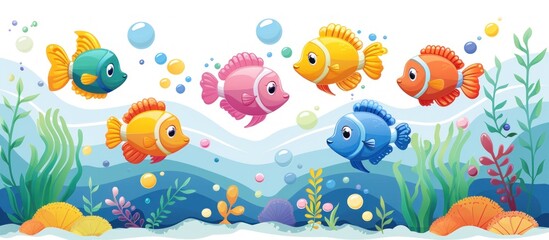 Colorful Fish in Underwater World