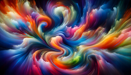 Melange of Hues, a Colorful Tapestry of Abstract Expressionism