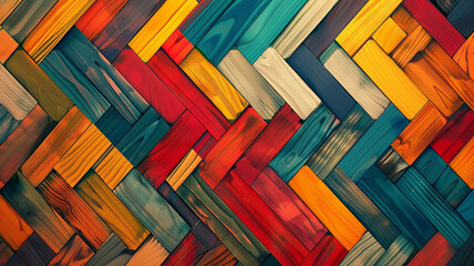 Abstract Background With Colorful Herringbone