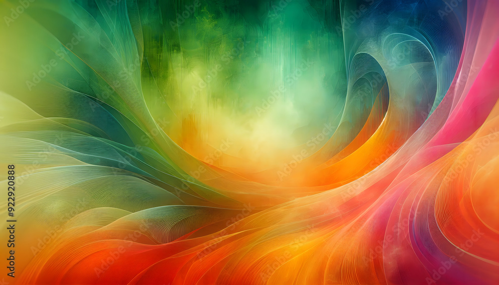 Poster a vibrant green and orange background with a subtle texture and a gradient transition between the tw