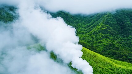 Obraz premium Misty Mountain Landscape.