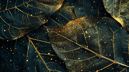 Abstract Background With Golden Veins