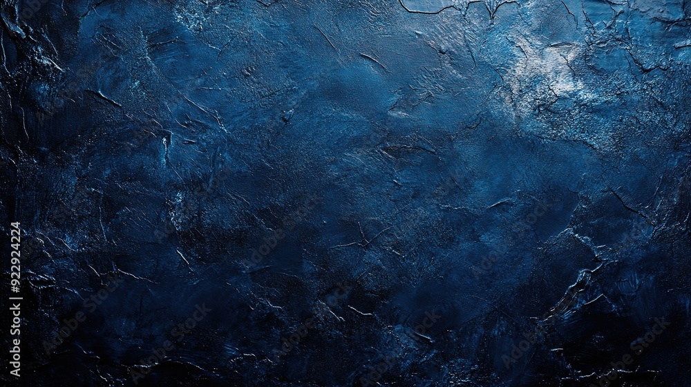 Poster azure depths: deep blue textured background with a grunge aesthetic, perfect for adding depth and in