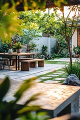 Obraz premium Modern backyard design