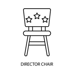 director chair concept line icon. Simple element illustration.director chair concept outline symbol design.