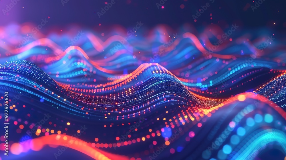 Aufkleber eyecatching data network background and copy space