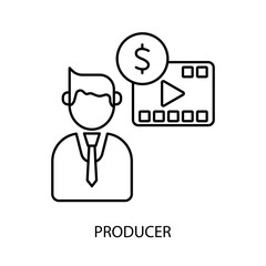 producer concept line icon. Simple element illustration.producer concept outline symbol design.