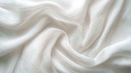 Obraz premium White Silk Drape: Elegant, ethereal, and soft, a white silk fabric drapes gracefully, creating a luxurious and minimalist background for your designs. 