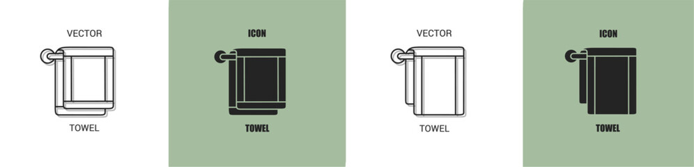 Towel icon line. Towel vector illustration.