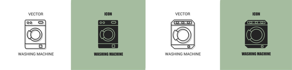Washing machine icon line. Washing machine vector illustration.