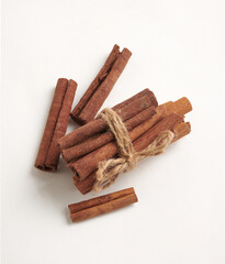Stack of Cinnamon Sticks with Detailed Texture