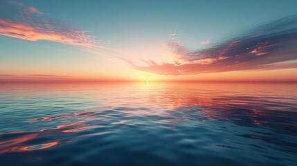 Fototapeta premium An awe-inspiring sunset over the ocean,