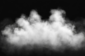 Fototapeta premium realistic white fog or smoke on a black background. Vector illustration with generative ai