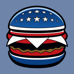 hamburger isolated on white, hamburger vector illustration, food vector art, hamburger silhouette,  burger vector icon, burger cartoon line art, eps