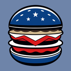 hamburger isolated on white, hamburger vector illustration, food vector art, hamburger silhouette,  burger vector icon, burger cartoon line art, eps