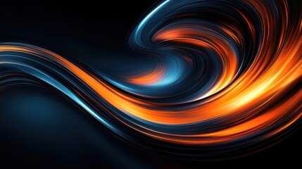 Colorful abstract design in motion featuring orange and yellow hues.