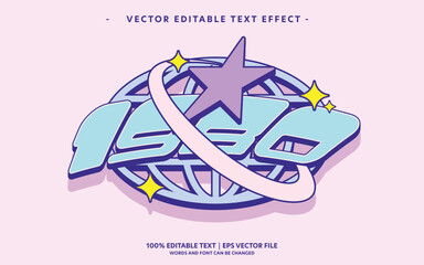 y2k streetwear editbale vector text effect