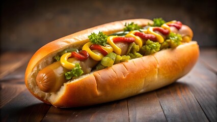 The Classic Hot Dog: An Ode to Simplicity and Flavor  AI generated