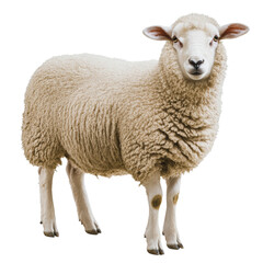 Fototapeta premium PNG Sheep standing on a white background