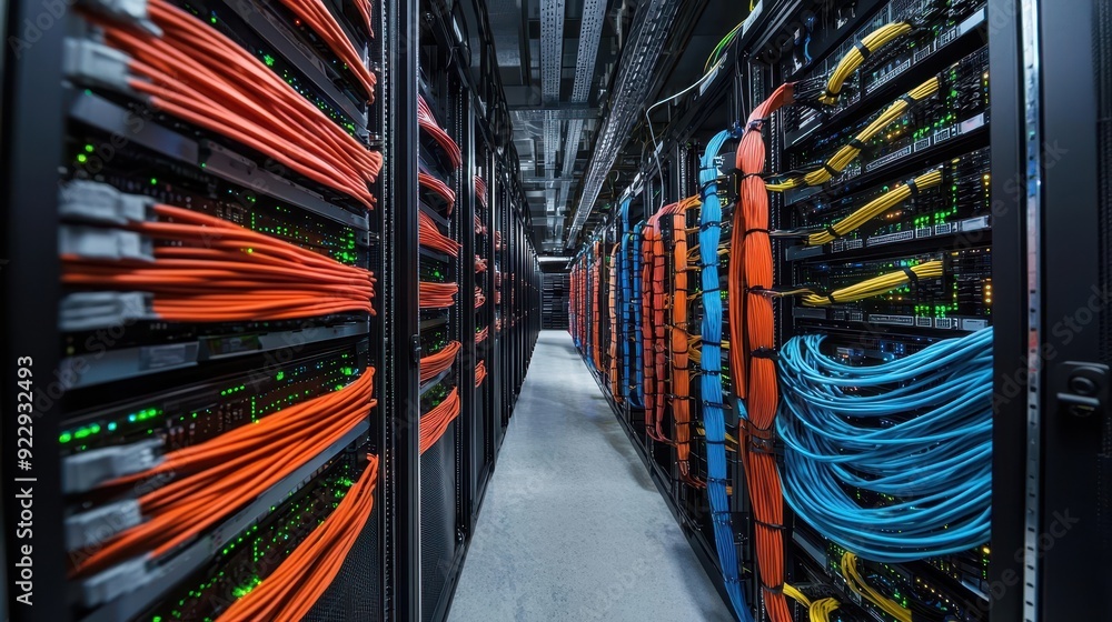 Aufkleber networking infrastructure for data center servers