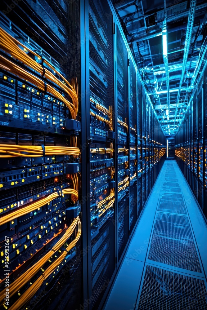 Poster networking infrastructure for data center servers