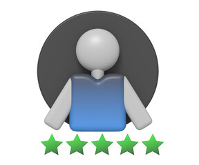 Profile with star rating