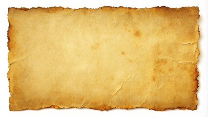 Fototapeta premium Vintage paper with torn edges and yellowed with age, old, antique, texture, grunge, background, retro, aged, worn