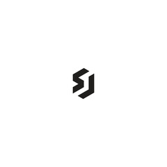 s j Letter Vector Logo Design