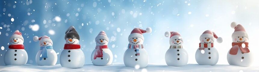 Cute snowman for Christmas greeting card