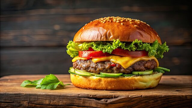 Hamburguesa de ternera con queso y guacamole, hamburguesa, ternera, queso, guacamole, comida, deliciosa, carne, aguacate