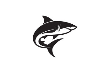 shark illustration silhouettes vector