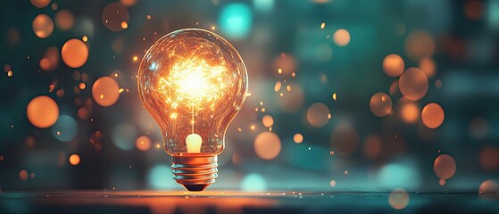 Inspiring visual of a startup concept with a glowing idea emerging symbolizing new ventures and creative entrepreneurship
