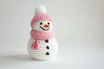 Obraz premium Cute snowman for Christmas greeting card