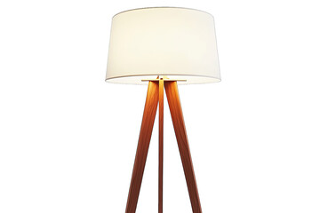 Elegant tripod lamp with a warm glow, perfect for enhancing modern interiors and creating a cozy atmosphere.