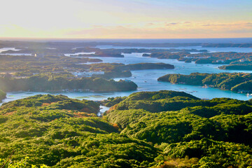 早朝の志摩半島・みはらし展望台（三重県・志摩市