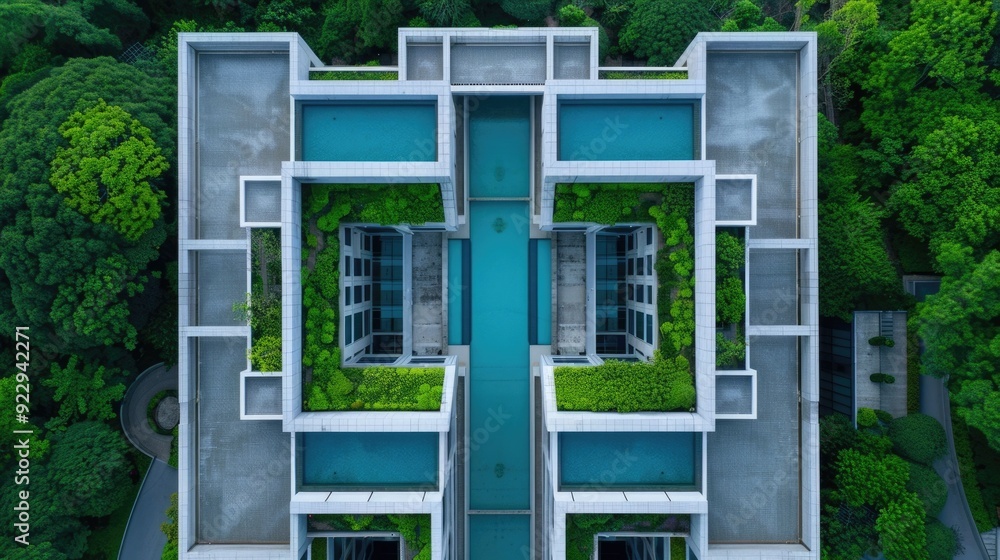 Poster captivating architectural masterpiece a harmonious blend of hotel design and natural surroundings sh