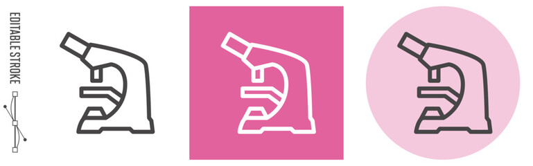 Fototapeta premium 顕微鏡のライン・アイコン [線の編集可能]