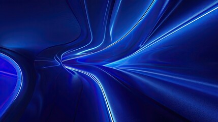 Abstract blue background with futuristic lines and curves, high resolution, professional photograph, The ultra wide angle lens captures the entire scene.