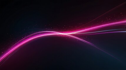 Fototapeta premium Dynamic 3D magenta light beams and speed trails background. Generative Ai.