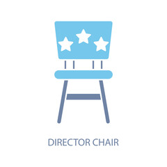 director chair concept line icon. Simple element illustration.director chair concept outline symbol design.