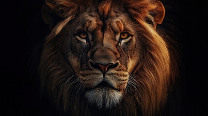 Fototapeta premium Majestic Lion Portrait