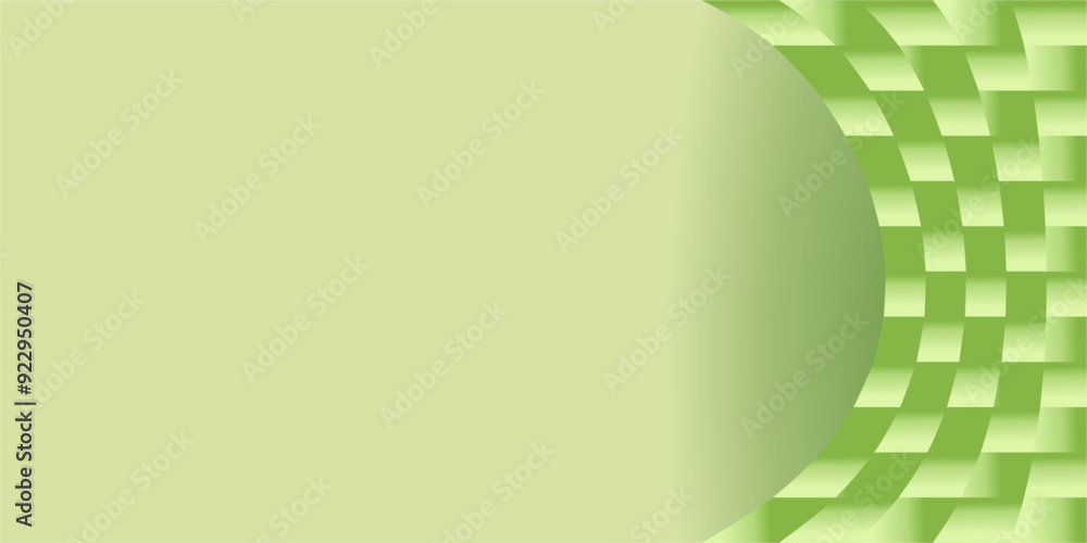 Aufkleber a composition of curved lines and gradient green geometric areas as accents with empty space as a ba