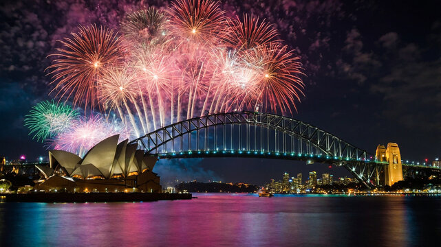 Sydney Australia Bridge Fireworks 