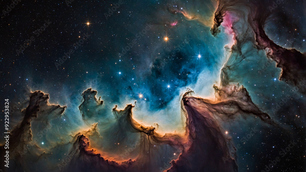 Wall mural universe nebula stars space