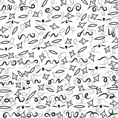 Collection of simple geometric seamless ornamental vector leaf's patterns and swatches. White and grey geometric oriental backgrounds.