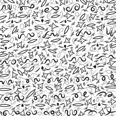 Collection of simple geometric seamless ornamental vector leaf's patterns and swatches. White and grey geometric oriental backgrounds.