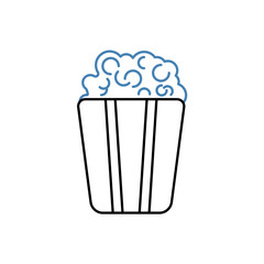 popcorn concept line icon. Simple element illustration. popcorn concept outline symbol design.