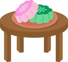 moon cake on the table